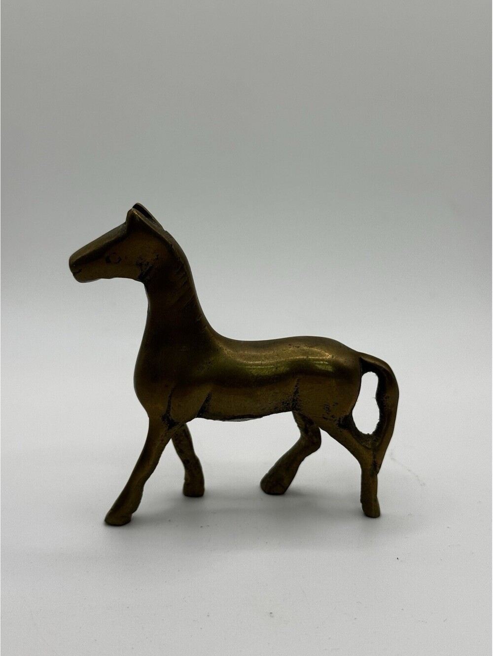 Vintage SMC Solid Brass Horse - Made In Korea - 3”
